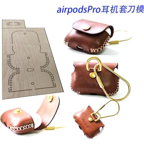 New Japan Steel Blade Dies Cut for DIY Leather Headphone Cover for Airpods Pro Earphone 4.0mm Round Hole Stitch Leather tools