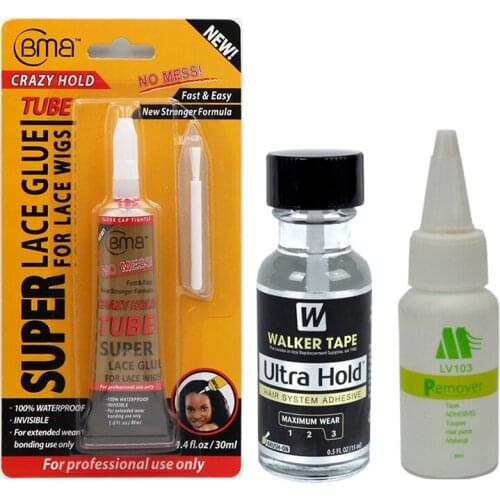 Wholesale hot sell safe BMB Super Lace Wig Glue Tube and walker tape Hair Extensions Lace Wig Glue Lace Wig Adhesive Remover