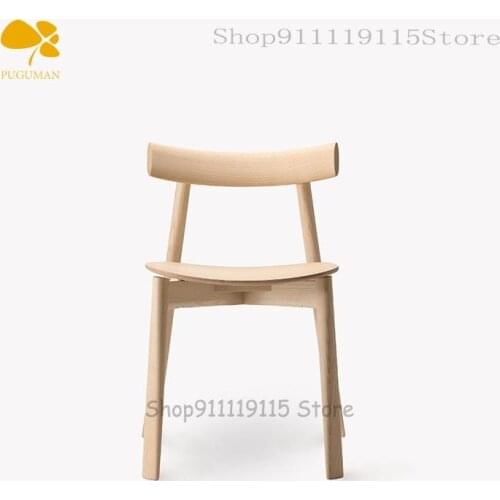 Italian Designer Chair Solid Wood Leisure Dining Chair Model Room Chair High End Coffee Chair