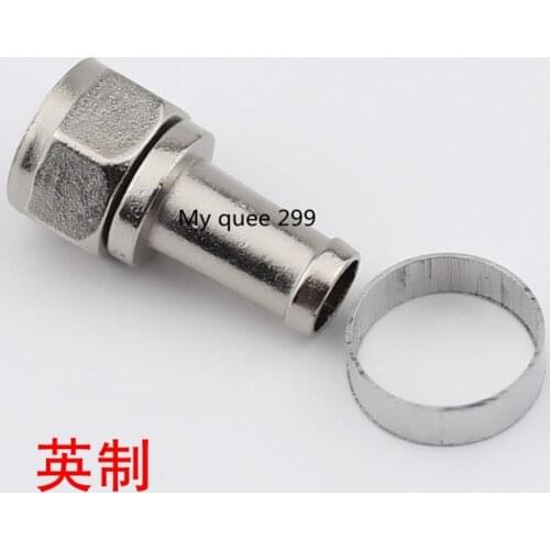 The cable TV connector has an English extension 75-5f head satellite set-top box connection F head English TV connector