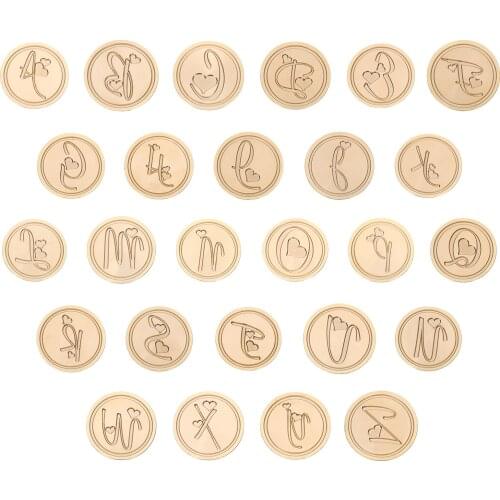 Retro European Seal Wax Seal Stamp Head Flower Fire Paint Wooden Handle Set For Wedding Invitation Decorative Signature Kids Toy