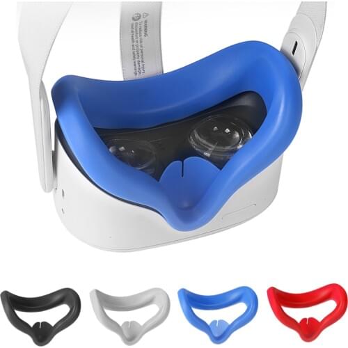 Silicone Face Cover for Oculus Quest 2 VR Anti-Sweat Prevent Light Leakage Washable Eye Pad Cap Premium Protective Accessories