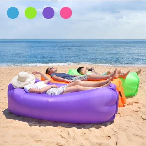 2021 Camping inflatable Sofa lazy Bag 3 Season Ultralight Down Sleeping bag Air Bed Inflatable sofa lounger Trending Products