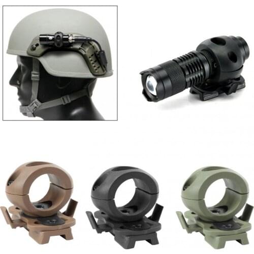20mm Outdoor Tactical Quick Release Helmet Flashlight Clamp Support Adaptor Outdoor Sports Cycling Headlight Holder Mount