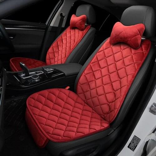 Universal Car Seat Pad Cover set For Winter Car Protection Headrest Driver Front Rear Seat Cushion Covers Car Interior Covers