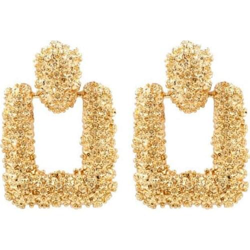 Vrui Fashion Statement Earrings Big Geometric earrings For Women Hanging Dangle Design Earrings Drop Earing modern Jewelry