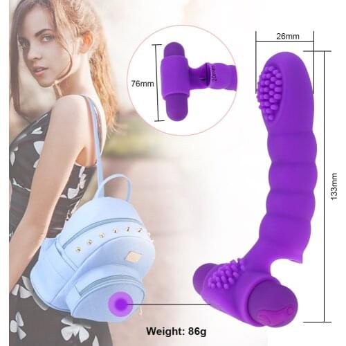 Female Adult Toy Finger Sleeve Vibrator G Spot Massage Clit Stimulate Flirting Sex Toy for Women Masturbator Couple Sex Machine