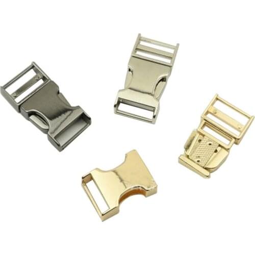 1Set Gold/Silver/Gun black 19mm Metal Side Buckle for Collar Pet Dog Leash Necklace Bracelet Sewing Accessory Paracord Belt Hook