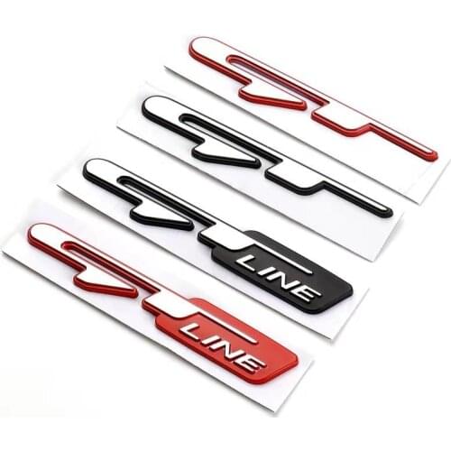 10pcs GT Line Car Emblem Decals Sticker For Kia Forte Ceed Stinger Shuma Rio Sportage Soul Cerato Accessories