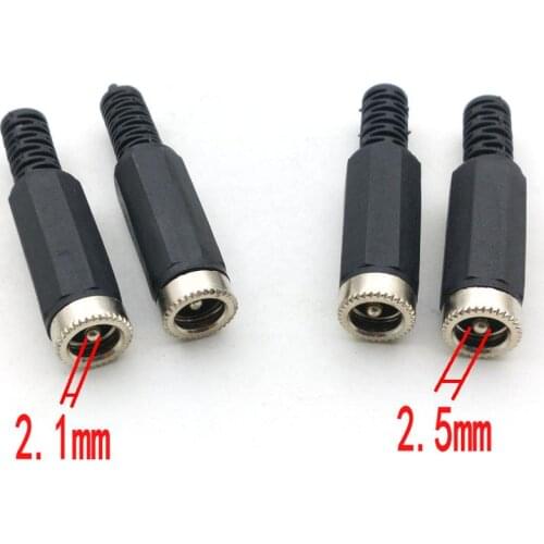 10PCS 5.5mmX2.1mm/2.5mm DC Power Female Plug Jack Connector InLine Socket for CCTV