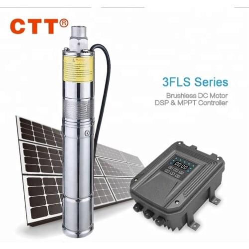 100m max head submersible solar pump 1.8m3/h solar water well pumps solar water pumping system for deep well