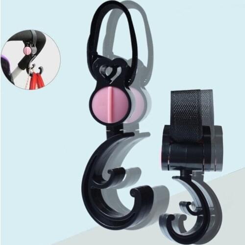 2pcs/Set Baby Stroller Hooks Pram Rotate 360 Diaper Bag Hanger Baby Kids Activity Gear Stroller Accessories