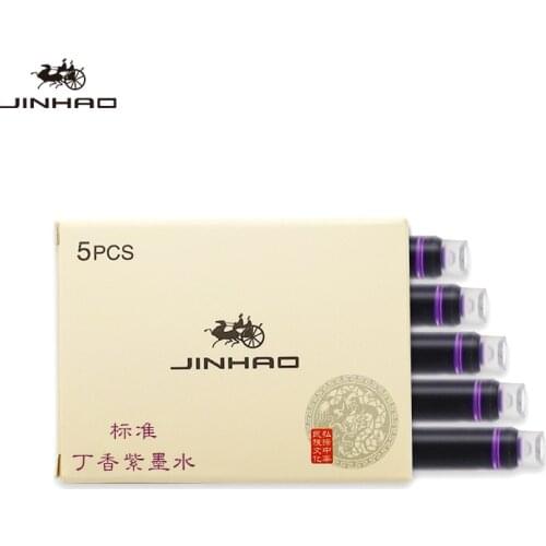 5pcs Fountain pen Color ink cartridge value box Jinhao 2.6mm international standard refill Stationery Office school A6612