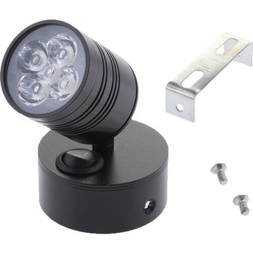 5W 12V Boat Adjustable LED Reading Light Wall Lamp with Switch Wall Mount
