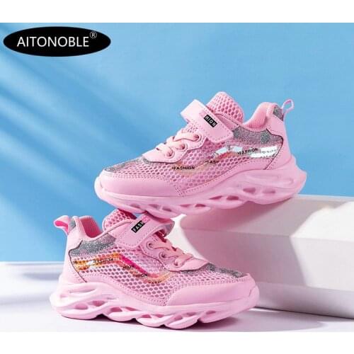 Aitonoble 2020 Summer New Sport Shoes Teenager Sneakers Kids Sport Shoes Fitting Shoes Outdoor Running Shoes