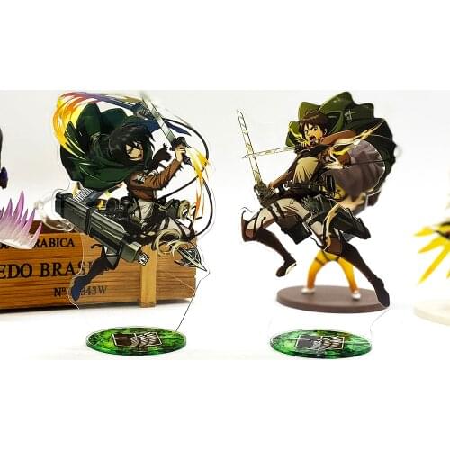 Attack on Titan Shingeki no Kyojin Eren Jaeger Mikasa Ackerman acrylic stand figure model plate holder cake topper Japanese