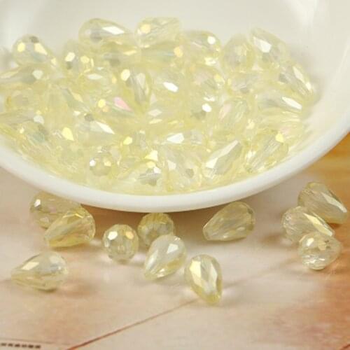 BEAUCHAMP 3*5mm Crystal Beads Teardrop Faceted Sewing Headband Tassels Needlework Jewelry Glass Chandelier Earrings Accessories