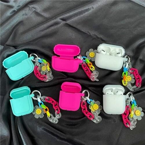 Earphone Case For Apple AirPods Pro Case Silicone With Chain Headphones Cover For AirPods 1 2 3 Cases Wireless Charging Cover