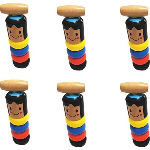 1set Wooden Daruma Unbreakable Man Magic Toy Magic Tricks Close Up Stage Magic Props Comedy Mentalism Fun Toy Accessory