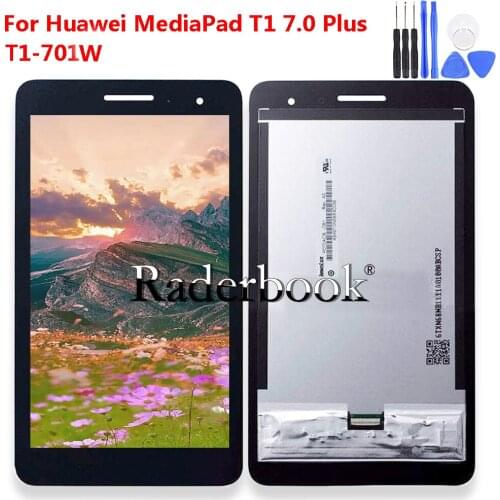 For Huawei Honor Play Mediapad T1-701 T1 701W T1-701W Touch Screen Digitizer Glass Sensor + frame LCD Display Panel Assembly