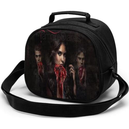 The Vampire Diaries electric Childrens meal bag Functional Pattern Cooler Lunch Box Thermal Food Picnic Lunch Bags For Women