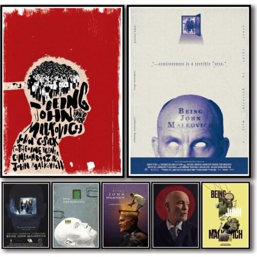 19 Designs Movie Being John Malkovich Whitepaper Poster Artwork Fancy Wall Sticker for Coffee House Bar A3