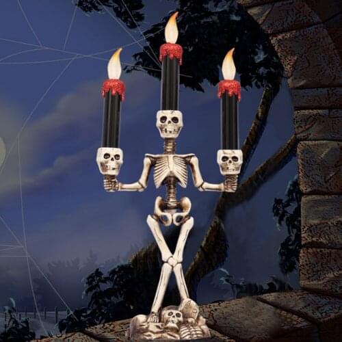 Halloween Candelabra Led Candles Flickering Light For Halloween Window Decor Для Дома Decoración Декор Для Дома No Smoke