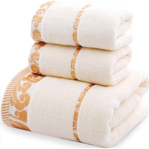 Cotton Microfiber Beach Travel Cool Towel Set Bath Towel 140x70cm Towel 35x75cm Soft Absorbent Three Piece Set Towels Bathroom