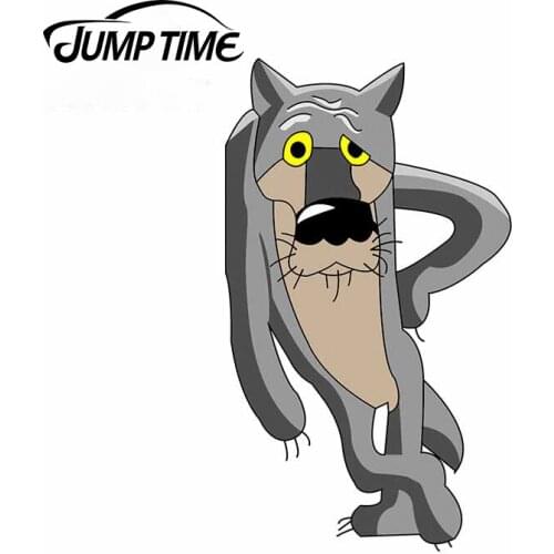 JumpTime 13 x 7.7cm Wolf You Come In If Th Vinyl Car Wrap Decal Funny Car Stickers Car Body Motorcycle Sunscreen 3D Decoration