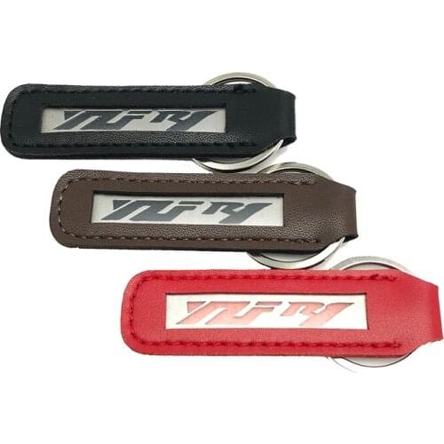 For YAMAHA YZF-R1 YZER1 yzf-r1 Leather Keychain Fashion Metal Keychain Leather Motorcycle Key Chain Key Ring Keyring Gift