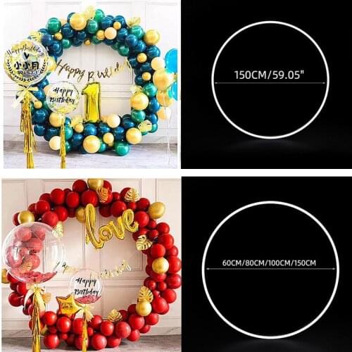 150cm Round Balloon Arch Holder Bow of Balloon Circle Wreath Balloon Stand Wedding Birthday Party Decor Baby Shower Background