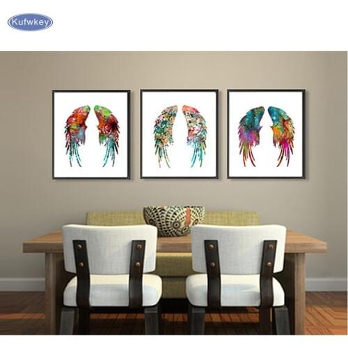 3 pcs set,Diamond Embroidery"colourful feather"5D diy Diamond Painting Cross Stitch,windmill picture,Diamond Mosaic,home Decor