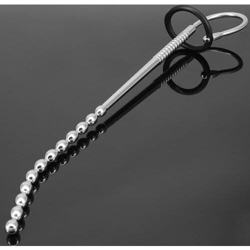 Stainless Steel Urethral Dilator Sound Long Penis Plug Beads Sounding Toys For Men Cateter Uretral Sex Toy Cock Insert