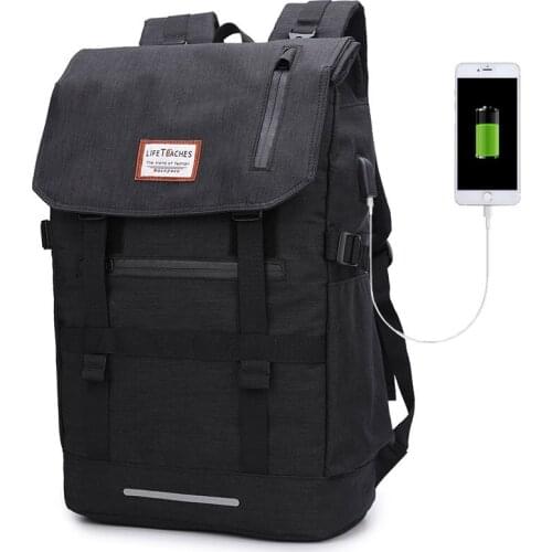 Nylon canvas backpack men school backpack mens bookbag Laptop bag Leisure, multi-function and large capacity backpack