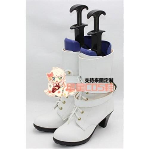 Macross Frontier Sheryl Nome White Girls Cosplay Shoes Boots X002