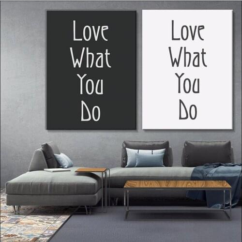 Simple and Personalized English Letter Poster, Black and White Letter Canvas Painting, Nordic Creative Mural, Waterproof Canvas