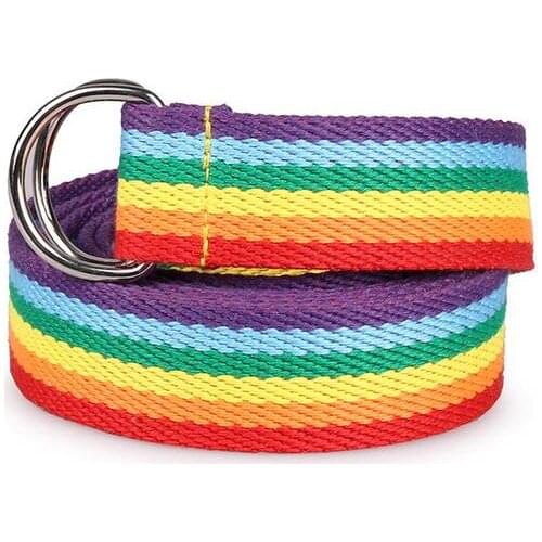 Rainbow Belt Colorful Decorative Belt Canvas Pants Dress Accessory Buckle Webbing Belt 2021new Fashion Women Girls Simple Casual