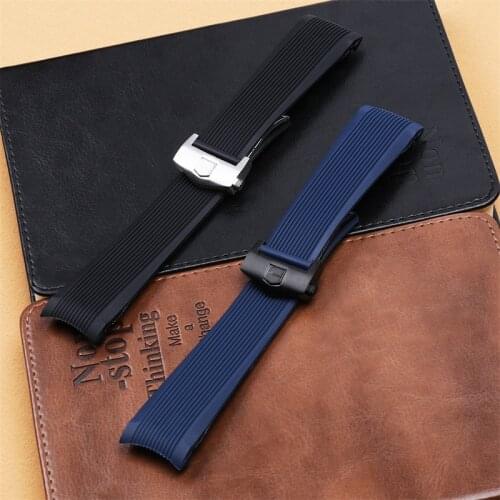 Band For TAG HEUER GRAND CARRERA AQUARACER Curved Interface TPU Waterproof Silicone Strap Accessories Watch Bracelet