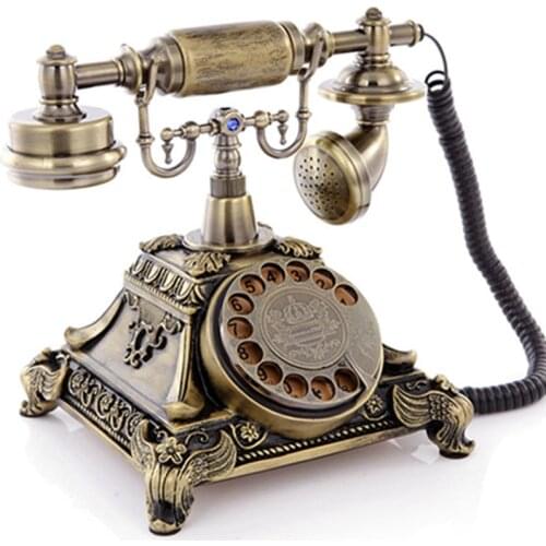 Retro Vintage Antique Telephone European pastoral household telephone landline wireless card rotation new high-end