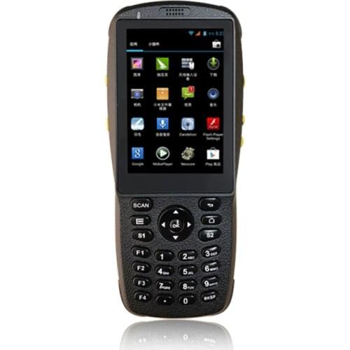 Android 6.0 Handheld PDA mobile barcode scanner data terminal wioth 58mm pos thermal receipt printer