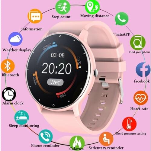 LIGE 2021 Fashion Smart Watch Ladies Heart Rate Blood Pressure Multifunctional Sport Watch Men Woman Waterproof Smartwatch Women