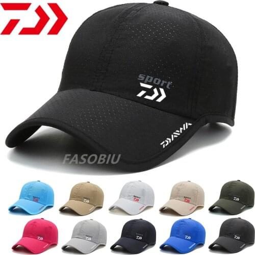 DAIWA Fishing Sun Hat Summer Outdoor Sports Travel Quick-drying Mesh Baseball Cap Breathable Sunscreen Windproof Fishing Sun Hat