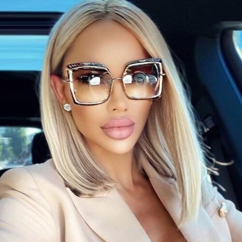 Elegant Woman Square Sunglasses Men Unique Gold Black Shades Luxury Brand Driving Sun Glasses Unisex Female Men zonnebril dames