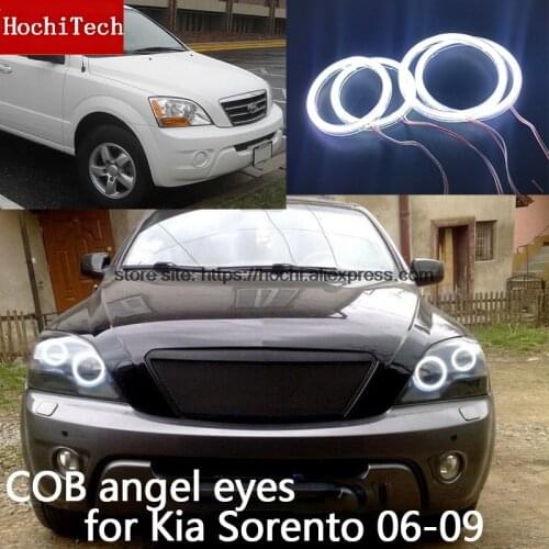 High Quality COB Led Light White Halo Cob Led Angel Eyes Ring Error Free for Kia Sorento 2006 2007 2008 2009