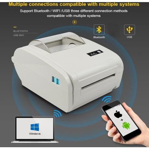 4 Inches Thermal Shipping Label Printer Barcode Bluetooth Photo Sticker Thermal Printer For Ebay Etsy Shopify 160mm/s