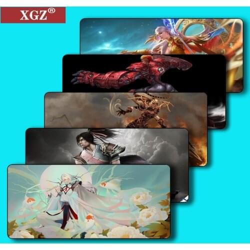 Xgz Frost Girl Personalized Mouse Pad Player Game Accessories Locking Desk Pad XXL Keyboard PC Pad CSGO Non-slip Rubber 40X90cm