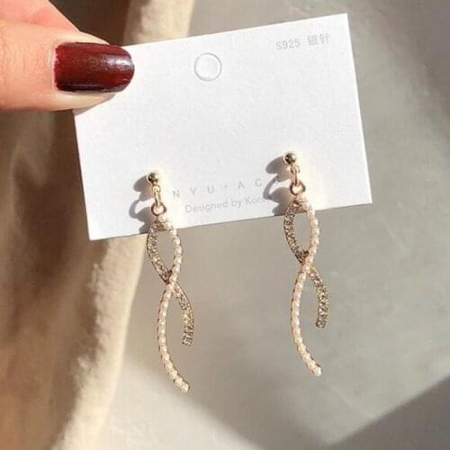 Korean New Sweet Pearl Dangle Earrings for Women Fashion Vintage 2021 Female Jewelry