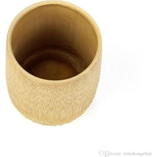 3pic/set Green Natural Pure Handmade Bamboo Tea Cups Water Cup Bamboo Round Tea Cups Insulated Small Gift