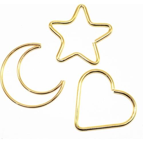 4pc/set Metal Dream Catcher Star&Round&Moon Hoop for DIY Handmade Dreamcatcher Macrame Material Accessories Crafts