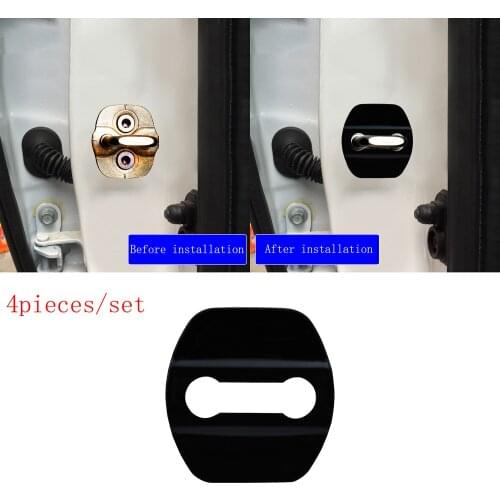 4 pcs Black Stainless Steel Car Door Lock Protective Buckle Cover case for Infiniti EX25 EX35 Q50 Q60 JX35 FX35